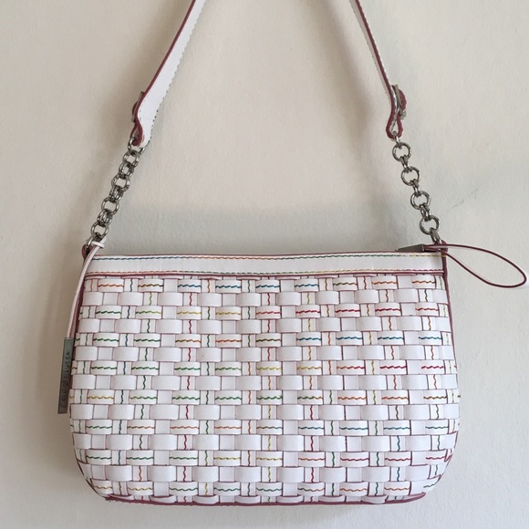 ELLIOTT LUCCA ๐ธ woven Clarissa bag rainbow stiching - Picture 2 of 8